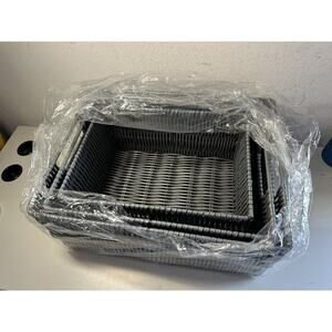 Stylish Grey Eco-Friendly Bathroom Tray for Toilet Paper & Decorative Items